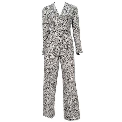 chanel jumpsuit black and white.